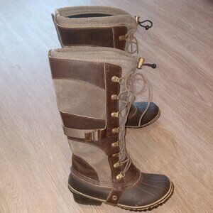 GREAT BROWN SOREL TALL RAIN BOOTS!!!